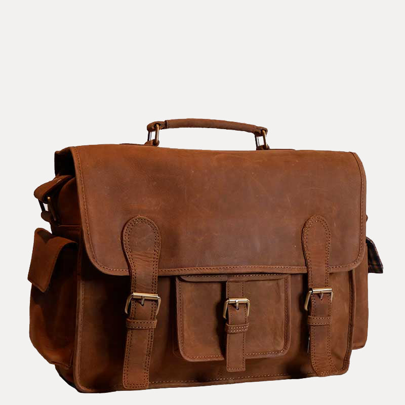 satchel de cuero grande para portátiles