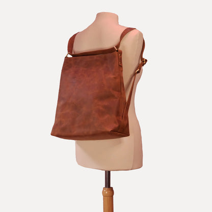 mochila bolso bandolera mujer cuero convertible