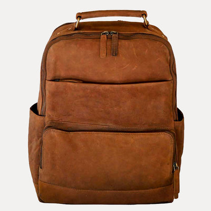 mochila hombre piel marron urban